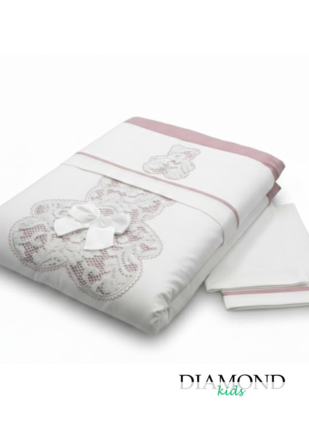 Set Navicella Neonato Ornella Orso pizzo cipolla