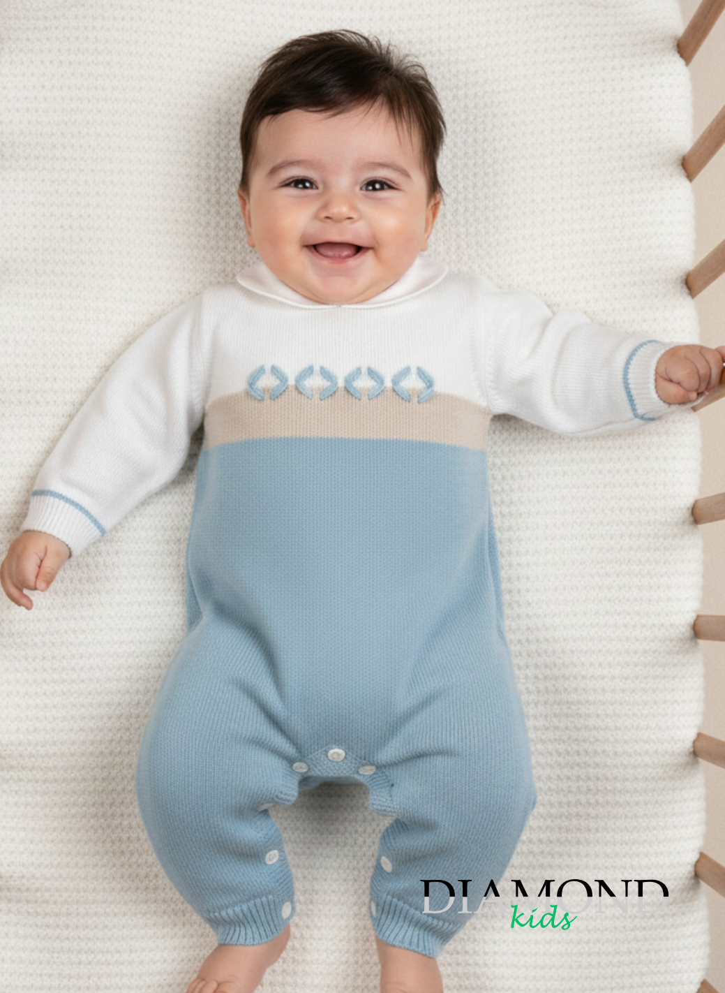 Tutina Neonato Nazareno Gabrielli Rombi celeste