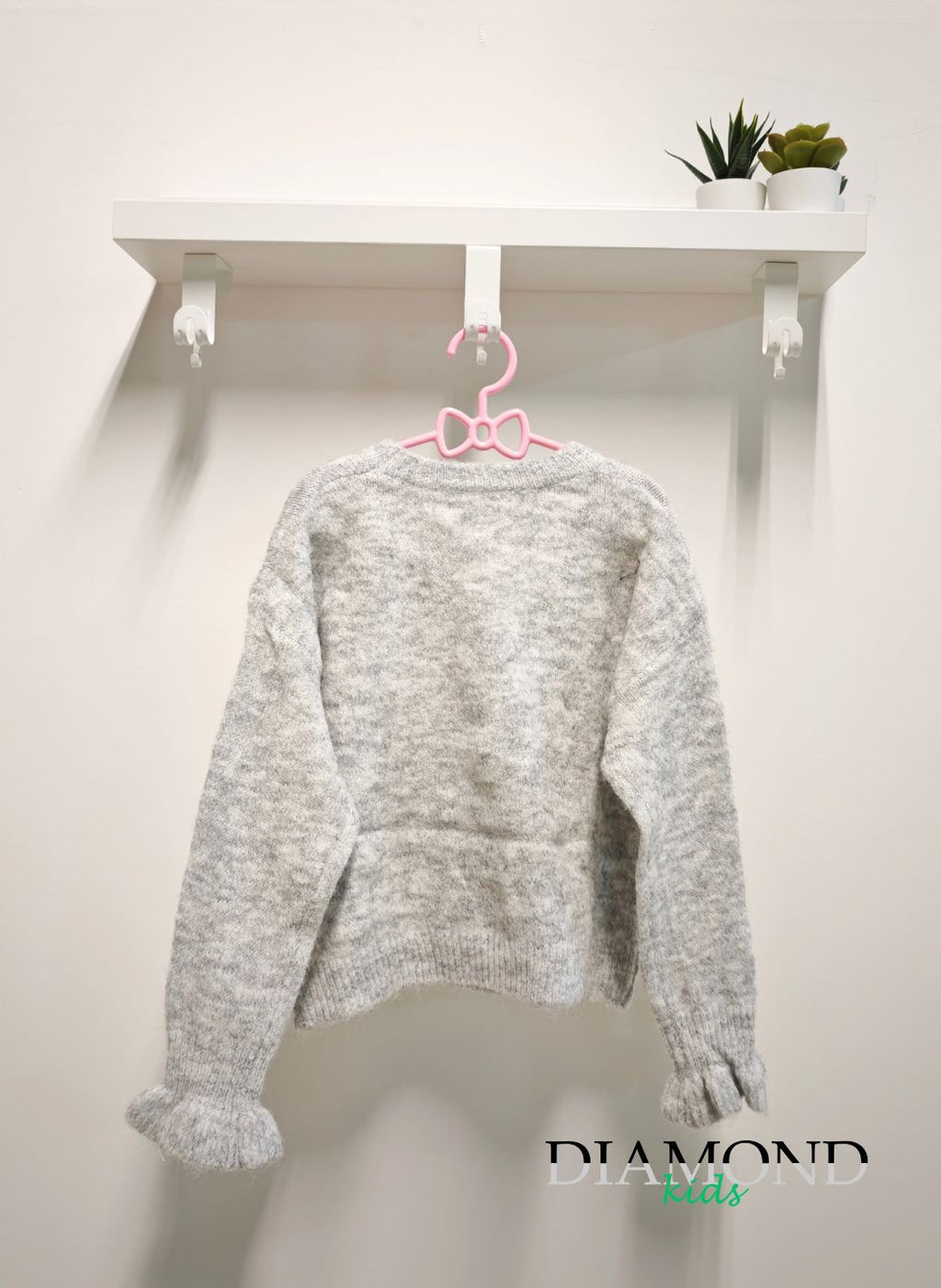 Maglioncino Bambina grigio ponpon softly