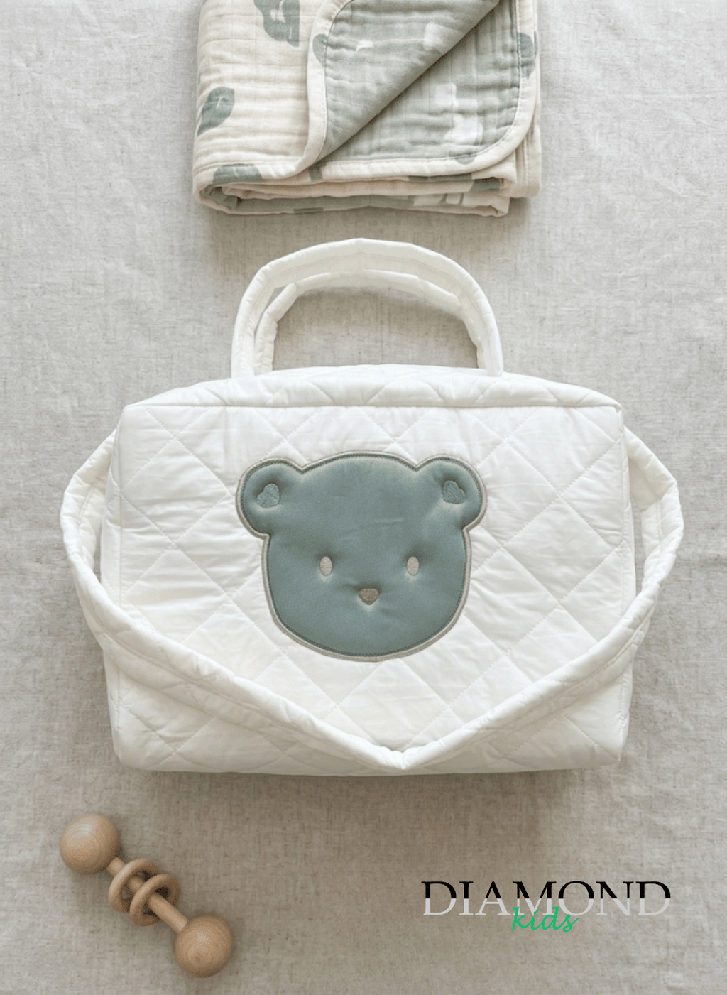 Borsa Irge Orsetto Verde bianco