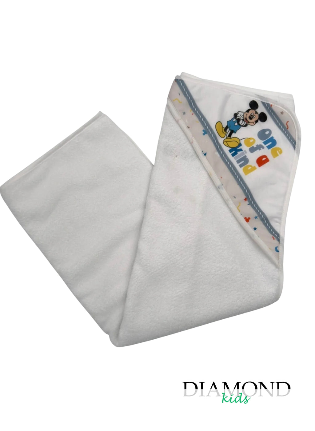 Accappatoio Neonato Disney Topolino bianco