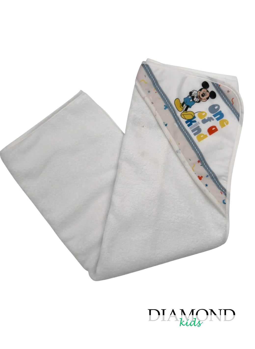 Accappatoio Neonato Disney Topolino bianco