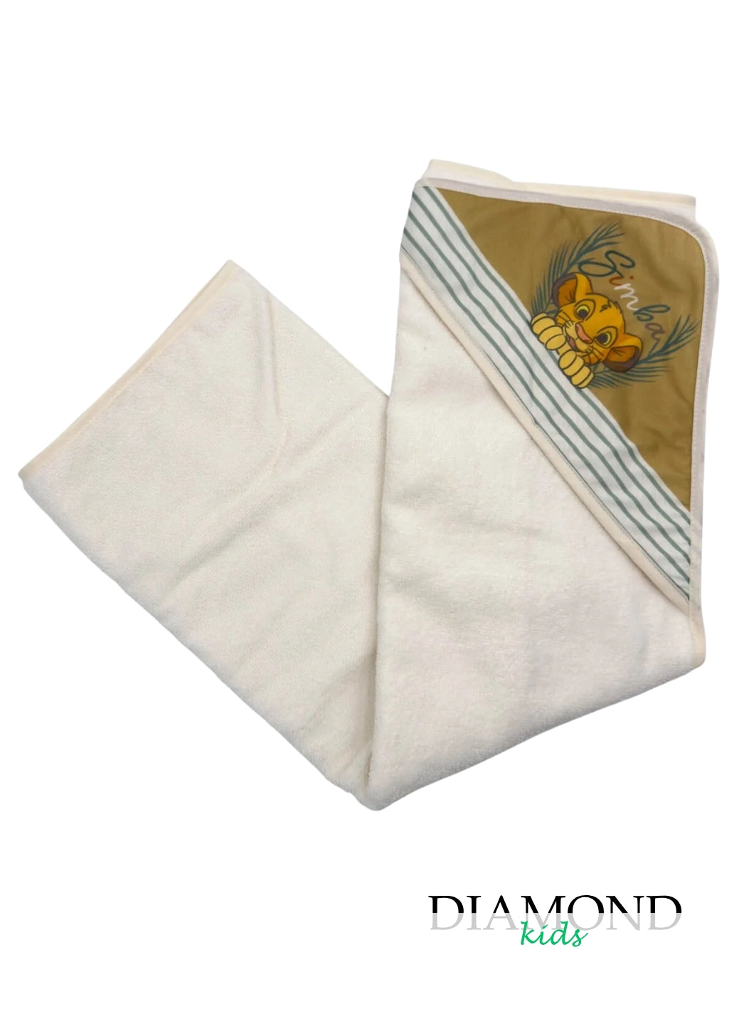 Accappatoio Neonato Disney Simba bianco