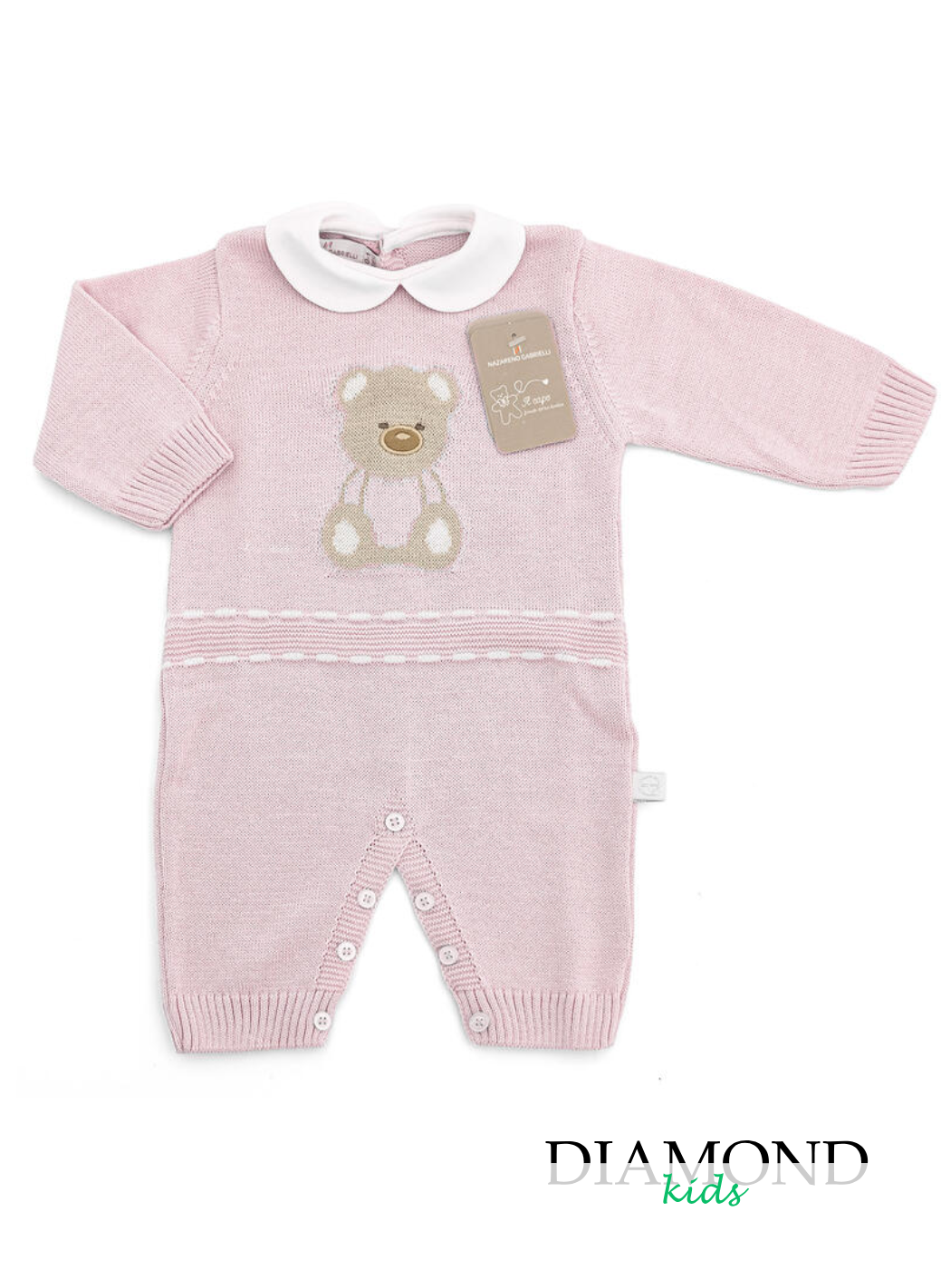 Tutina Neonato Nazareno Gabrielli Orso rosa