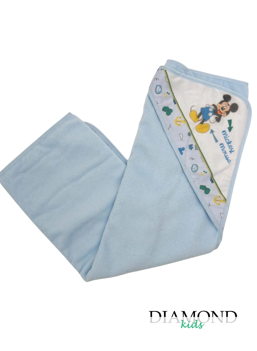 Accappatoio Neonato Disney Topolino celeste