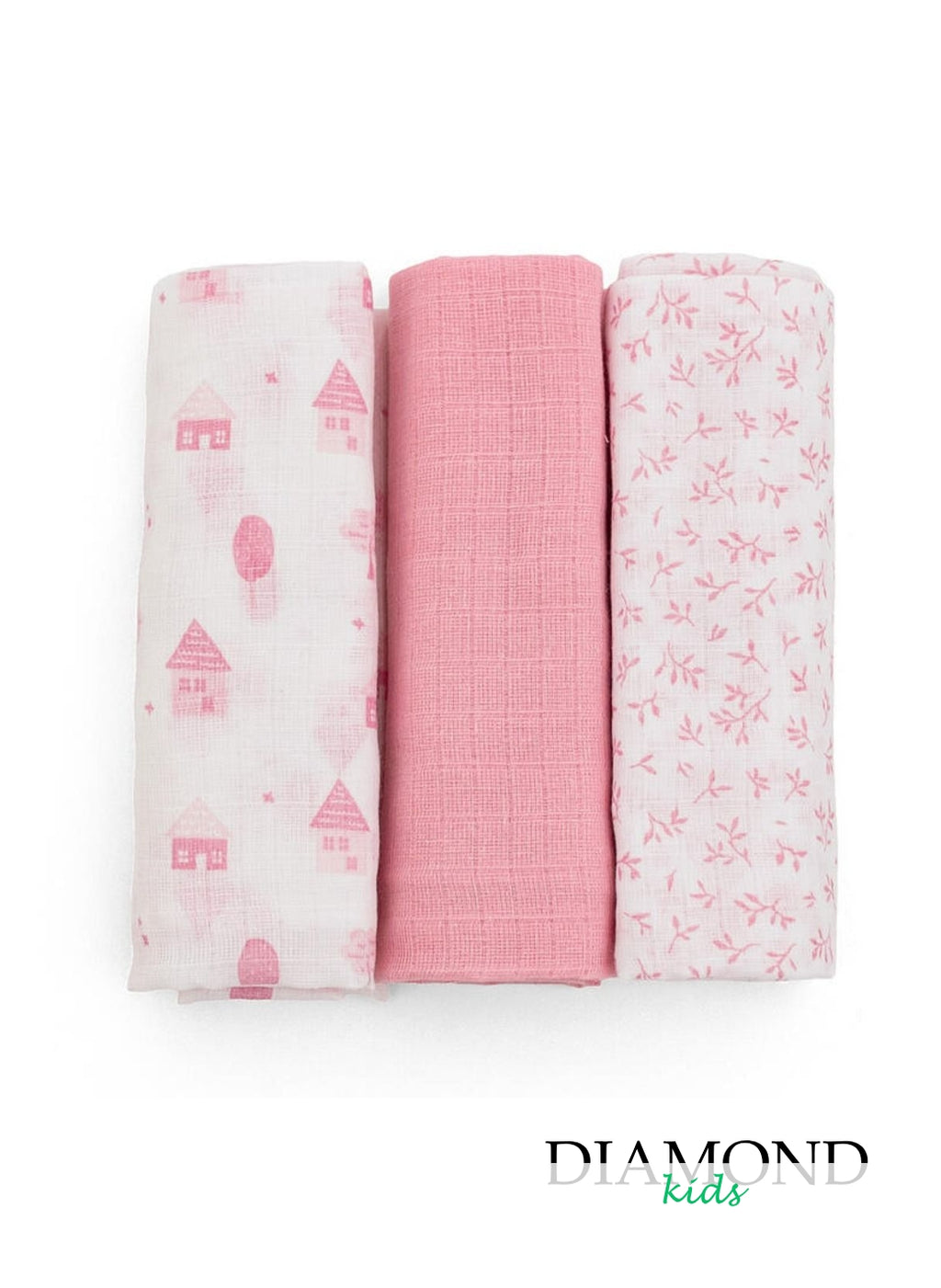 Set Mussole Neonato Ellepi rosa