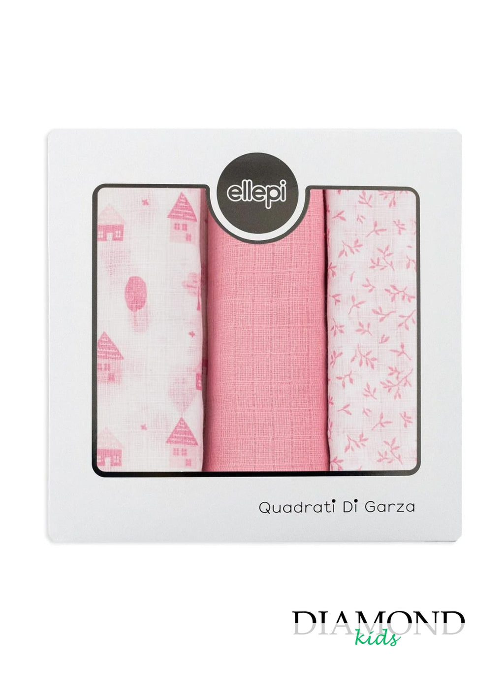 Set Mussole Neonato Ellepi rosa