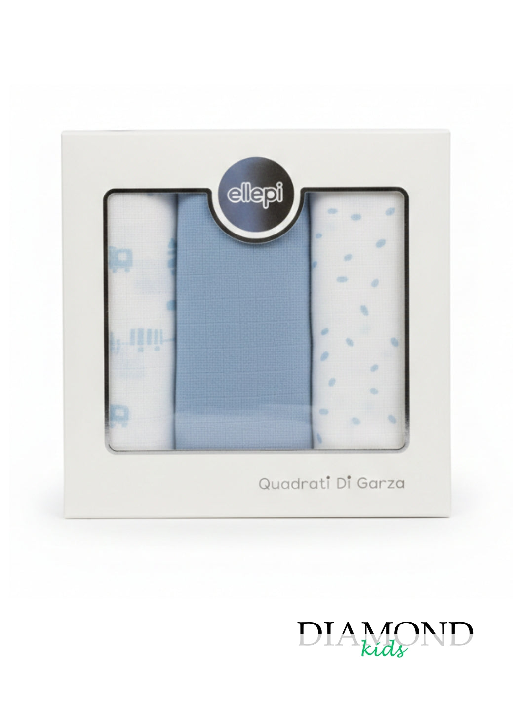 Set Mussole Neonato Ellepi celeste