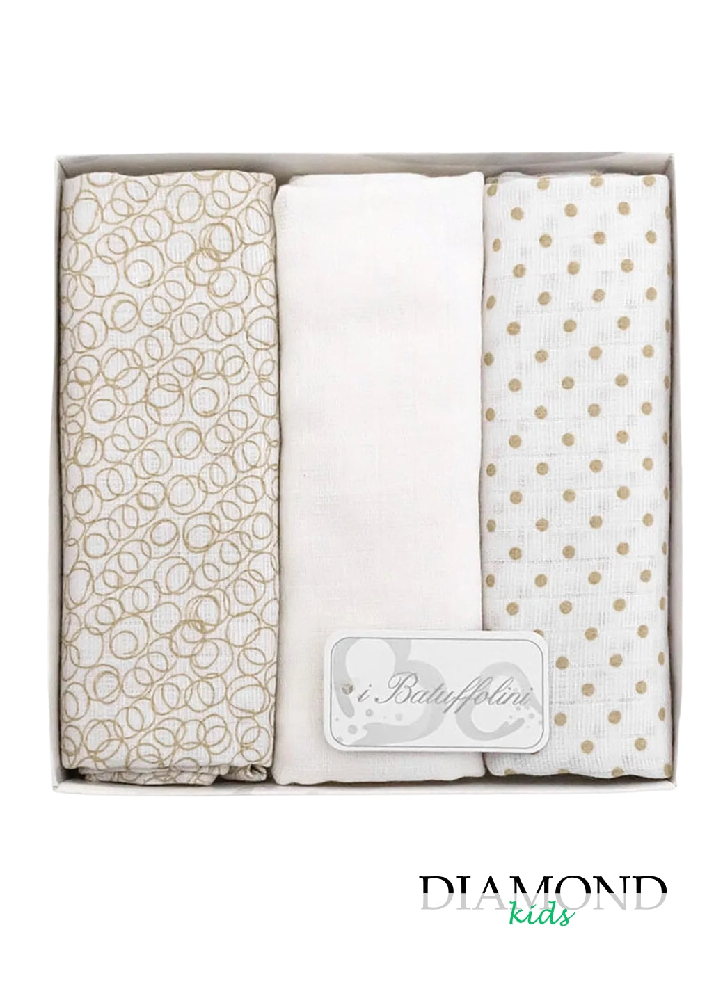 Set Mussole Neonata I Batuffolini  beige