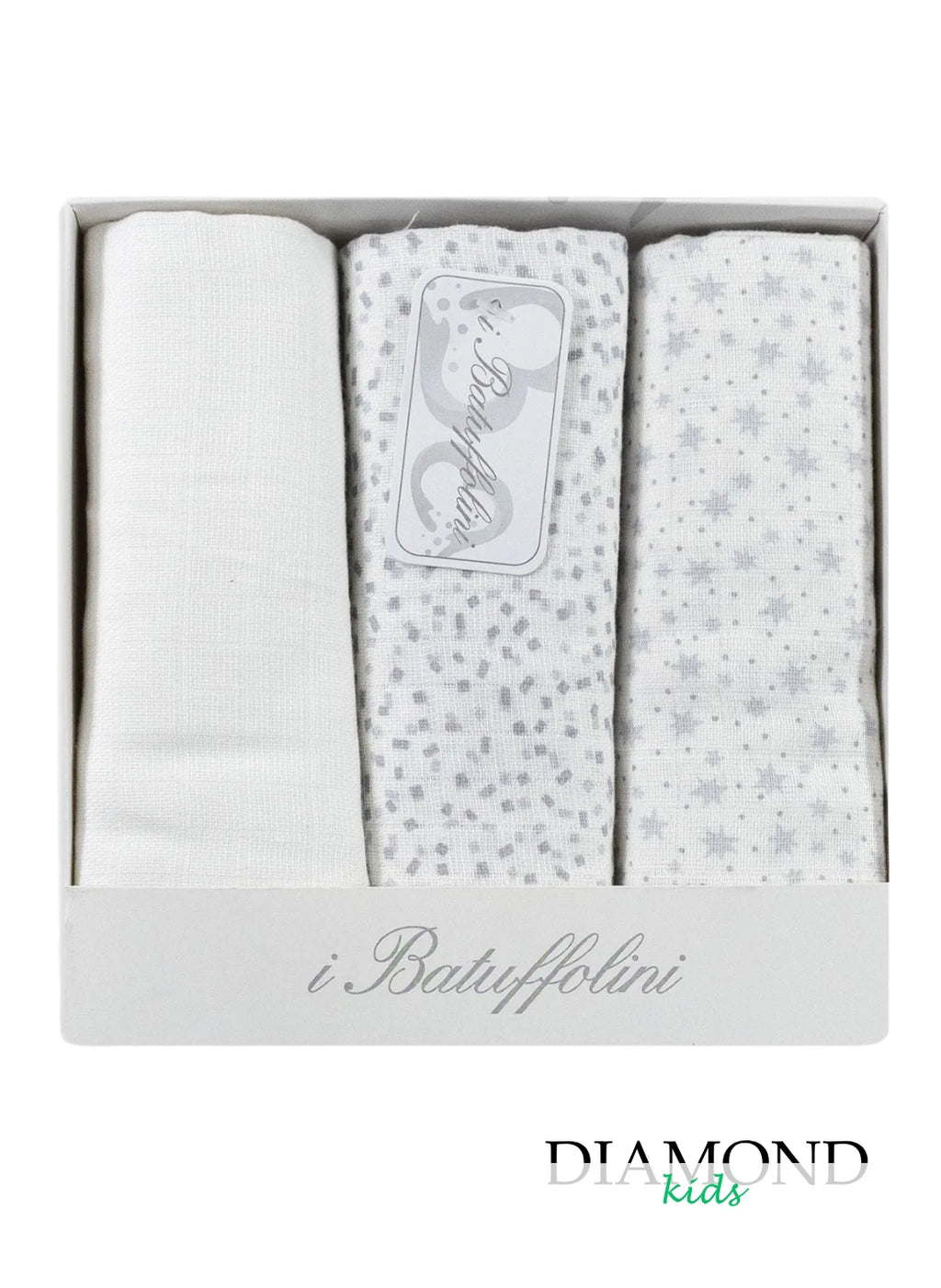 Set Mussole Neonata I Batuffolini grigio