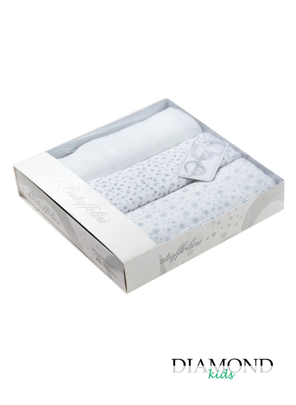 Set Mussole Neonata I Batuffolini grigio