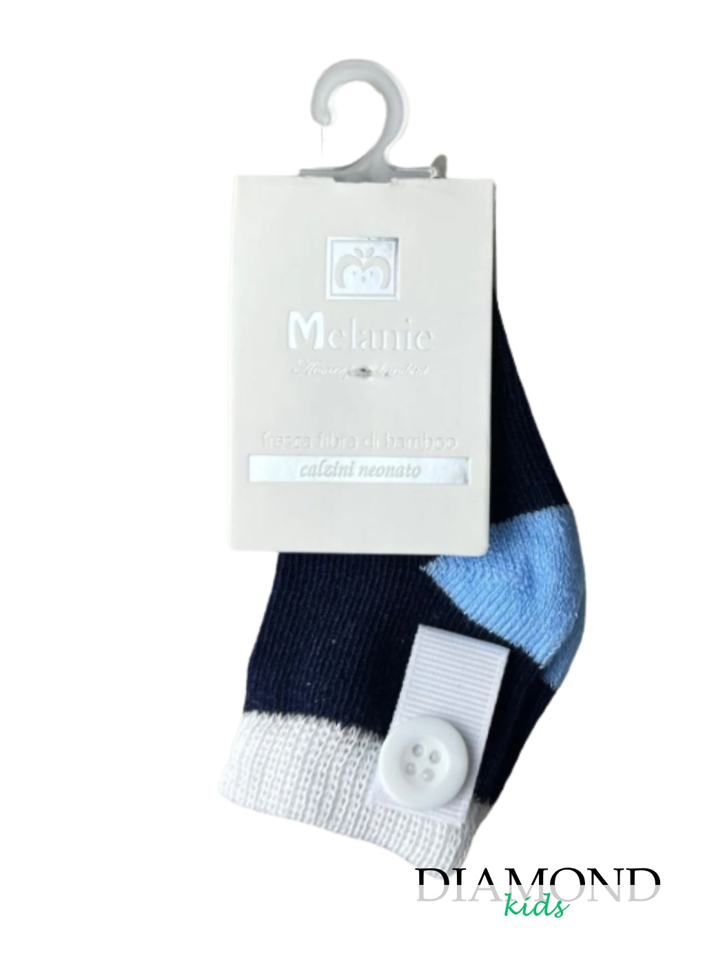 Calzino Neonato Melanie Bottone blu