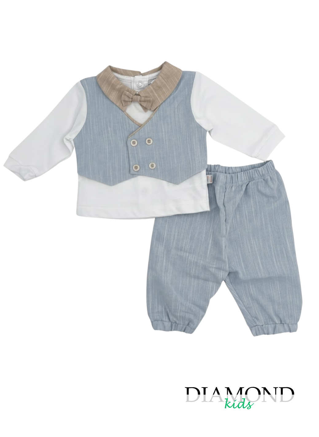 Clinico Neonato Nazareno Gabrielli Panciotto celeste bianco