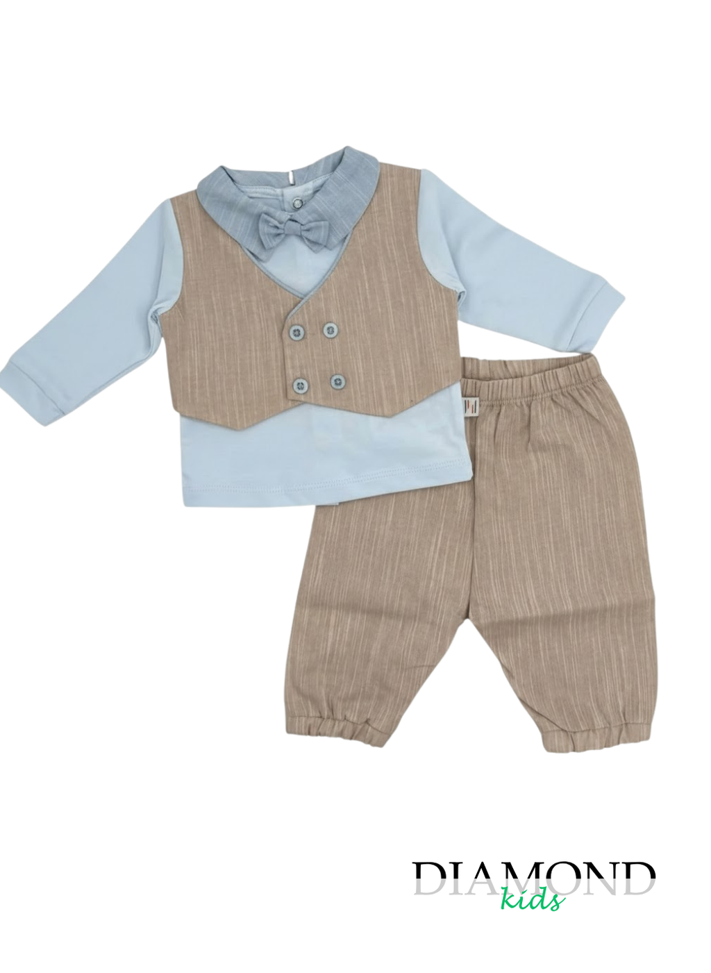 Clinico Neonato Nazareno Gabrielli Panciotto beige celeste