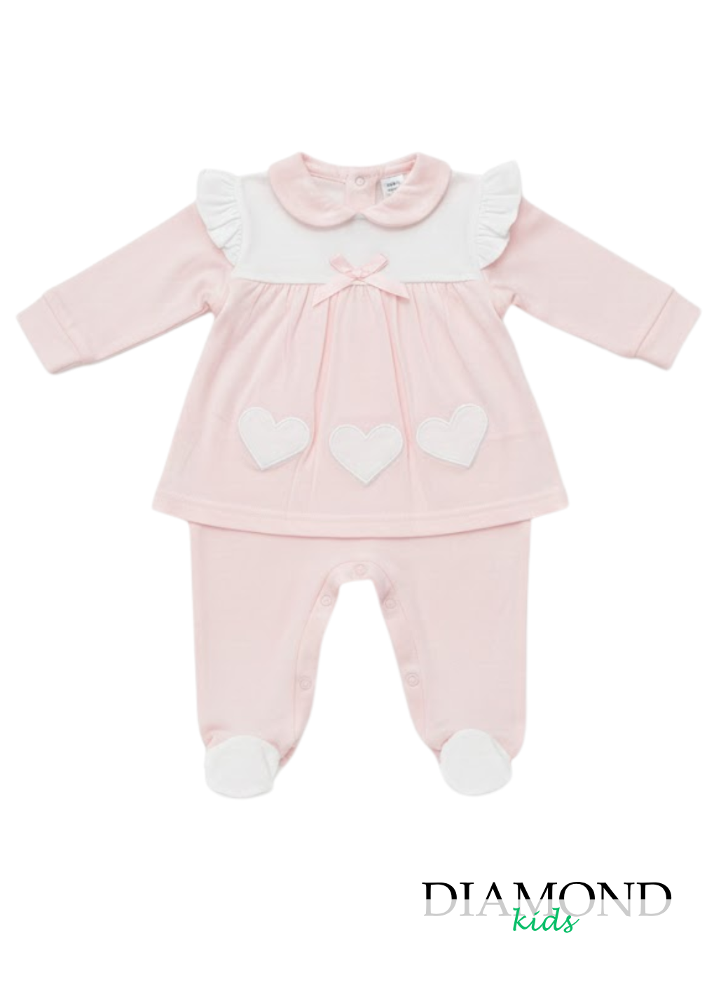 Tutina Neonata Sommaruga cuori rosa