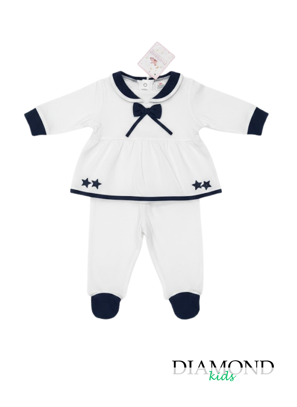 Clinico Neonata Preziosini Star bianco blu