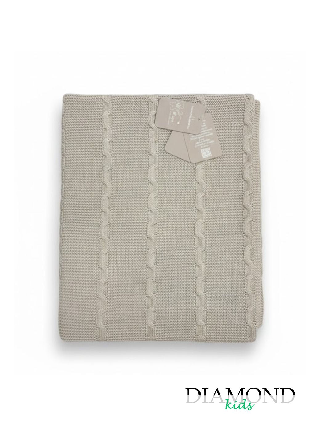 Coperta culla Nazareno Gabrielli trecce beige