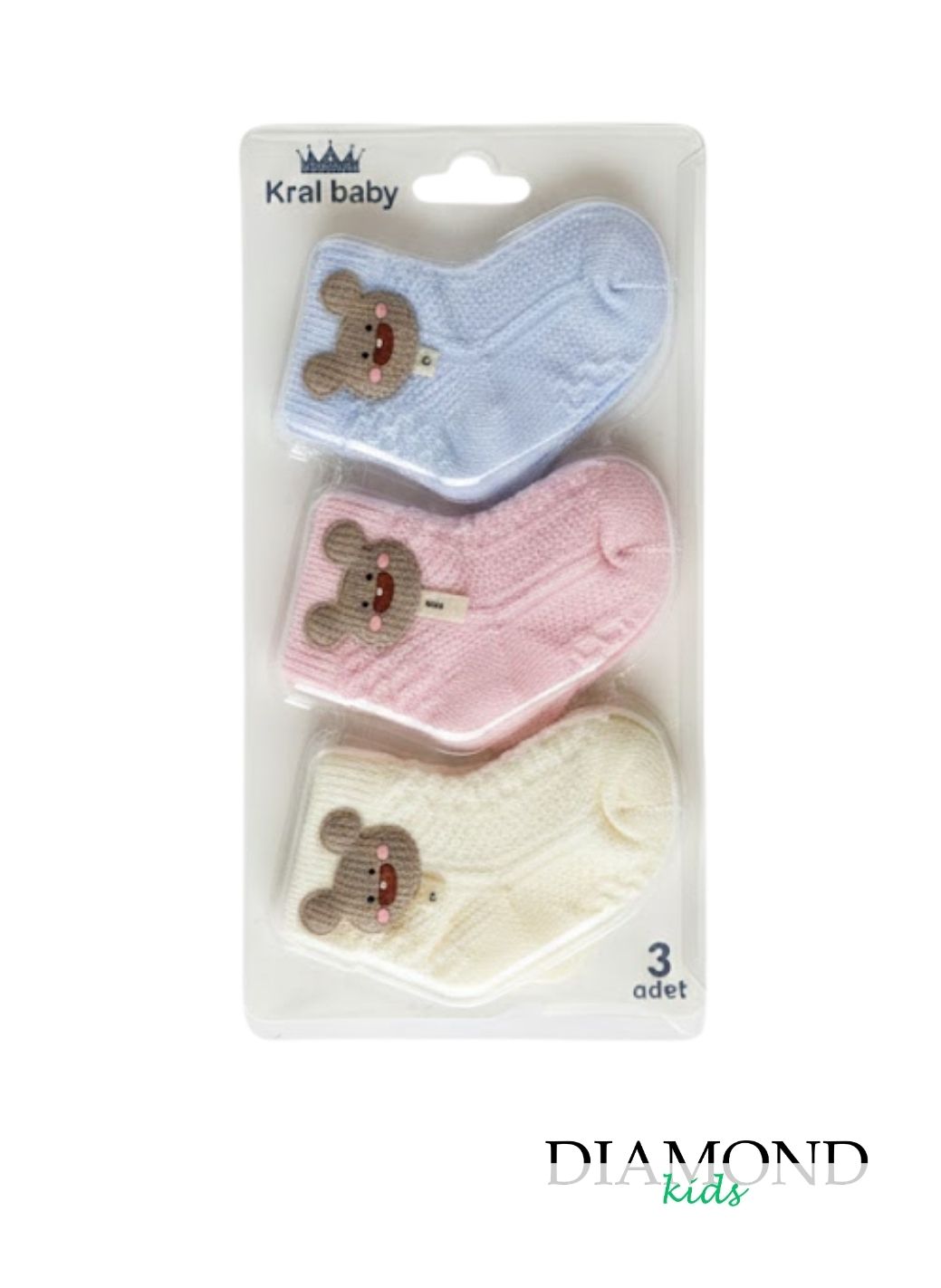 Tris calzini Neonato orsetto