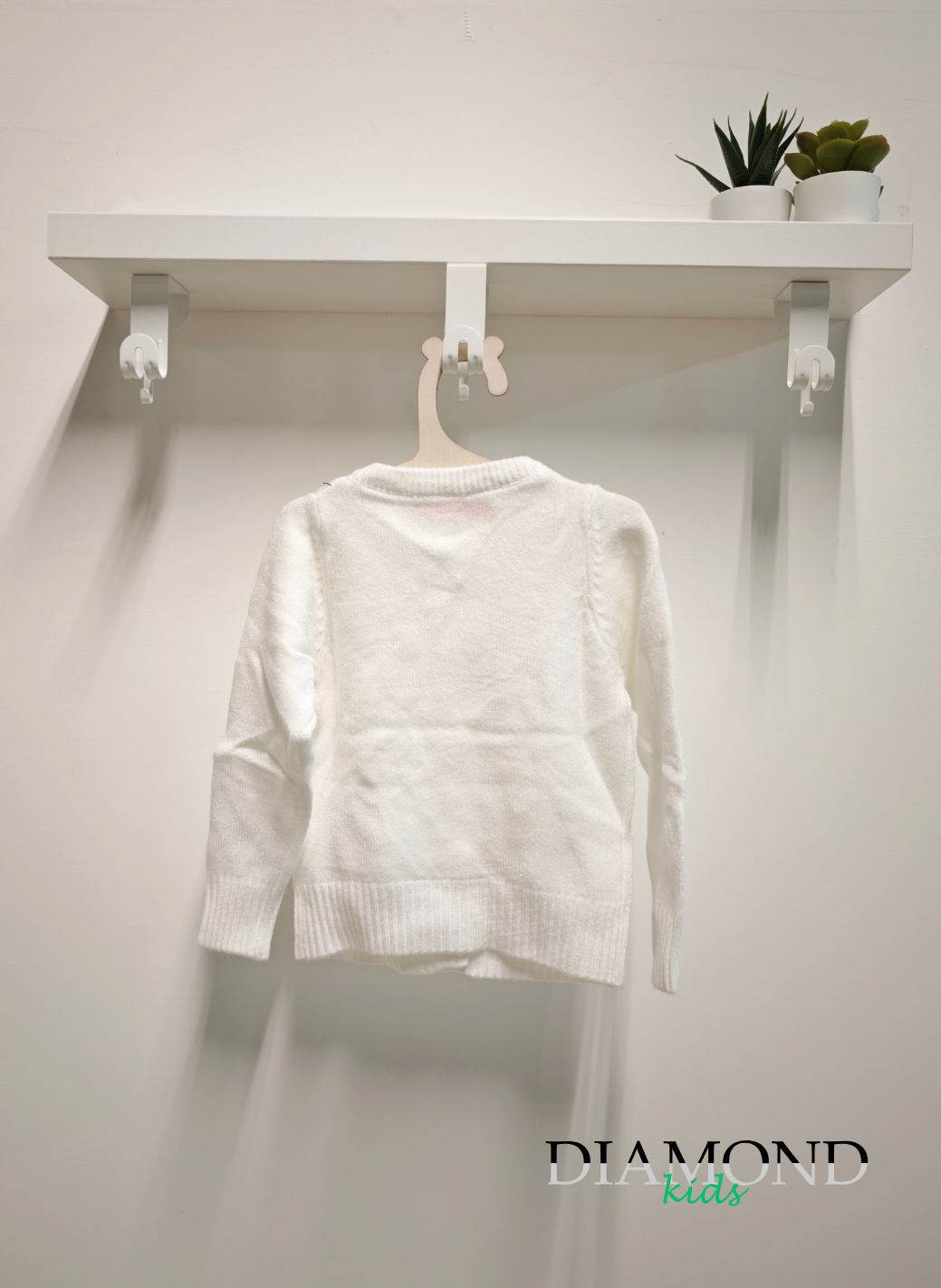Cardigan Bambina Strass bianco