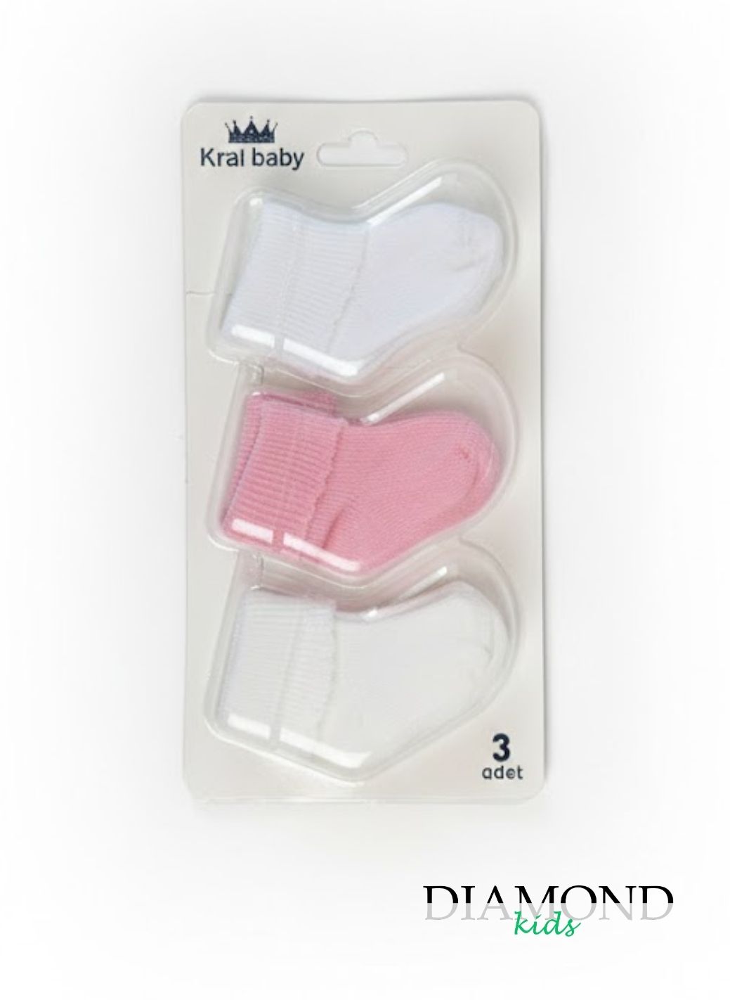 Tris calzini Neonato risvolto