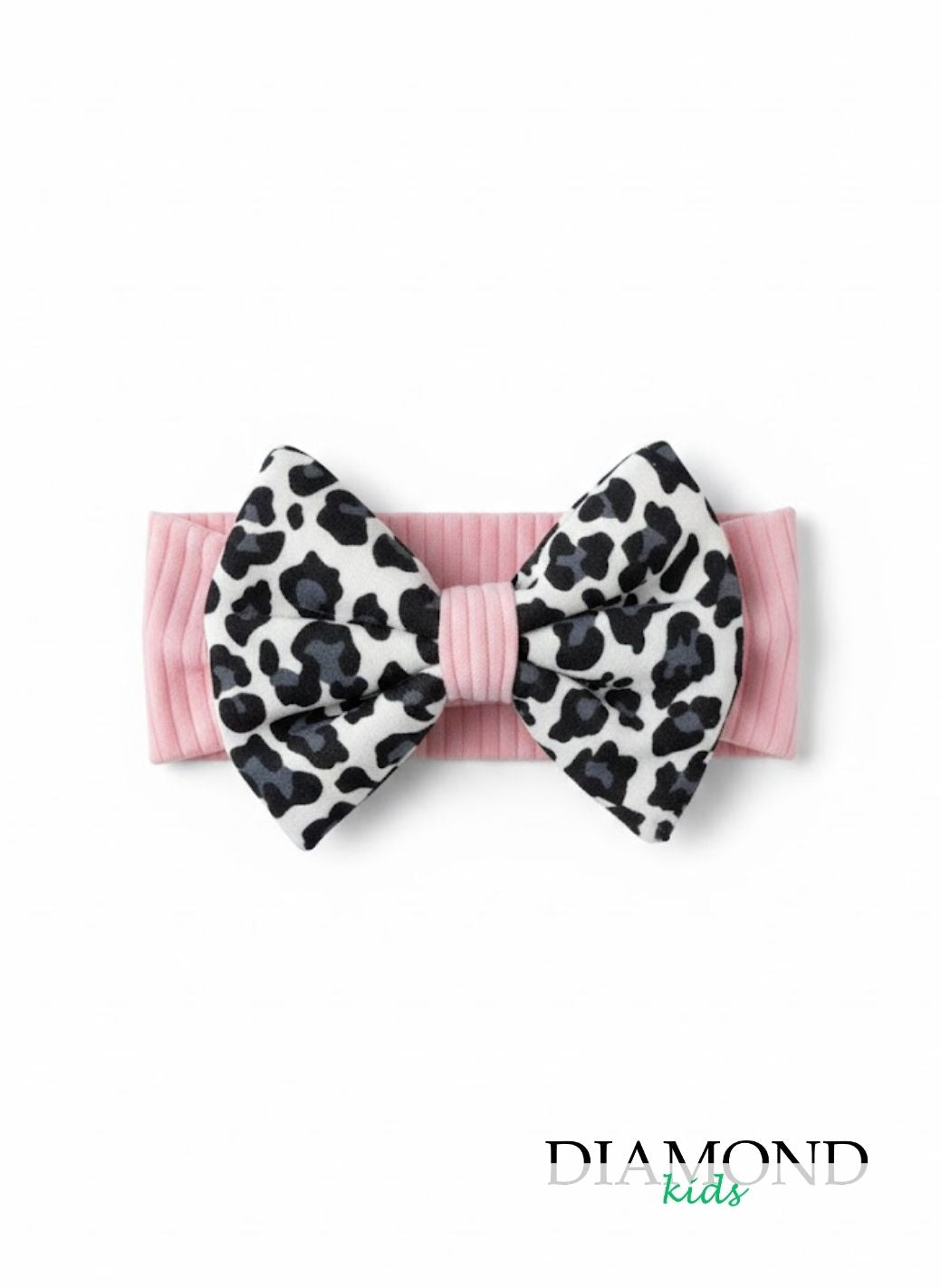 Fascia Neonata Fiocco Animalier rosa