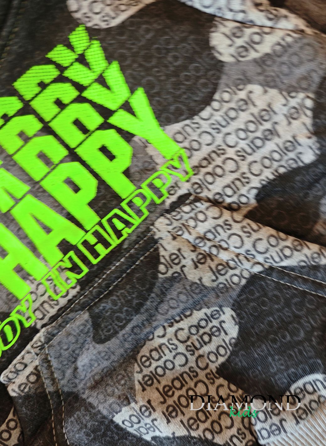 Felpa Neonato Militare grigia e verde fluo