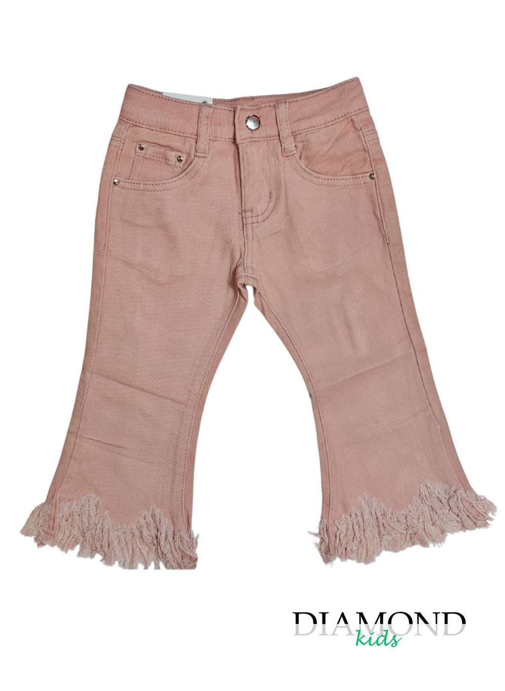 Jeans Neonata Frange rosa