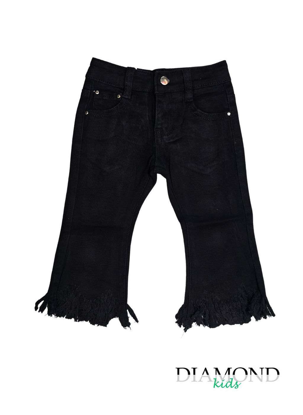 Jeans Neonata Frange nero