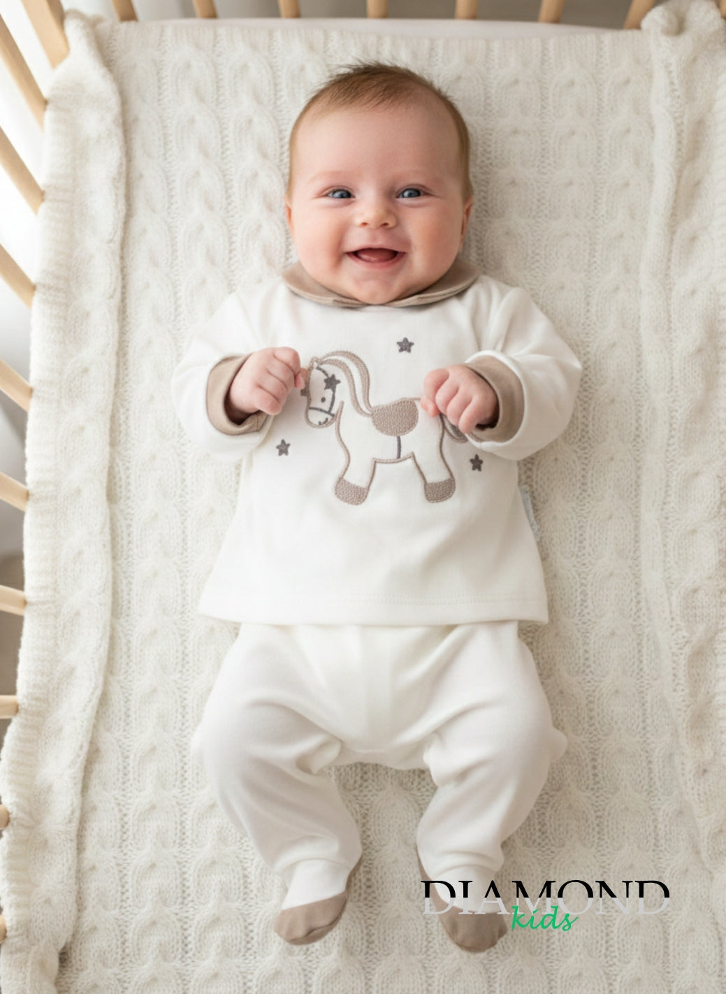 Clinico Neonato Les Jolies cavallo a dondolo unisex bianco