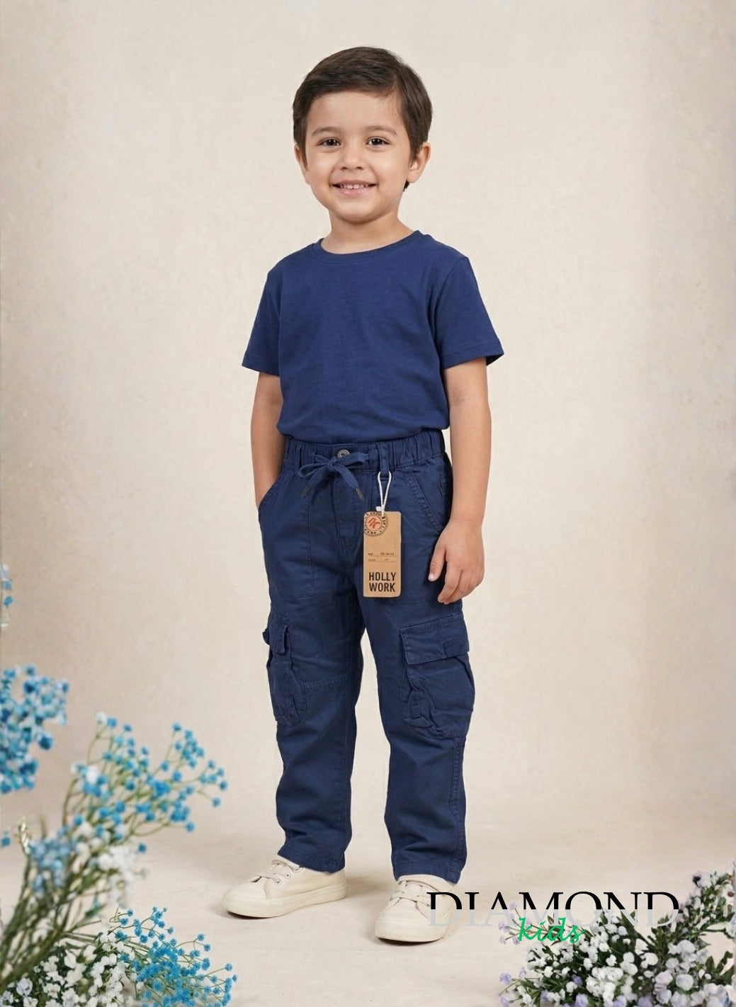 Pantalone Bambino Cargo blu