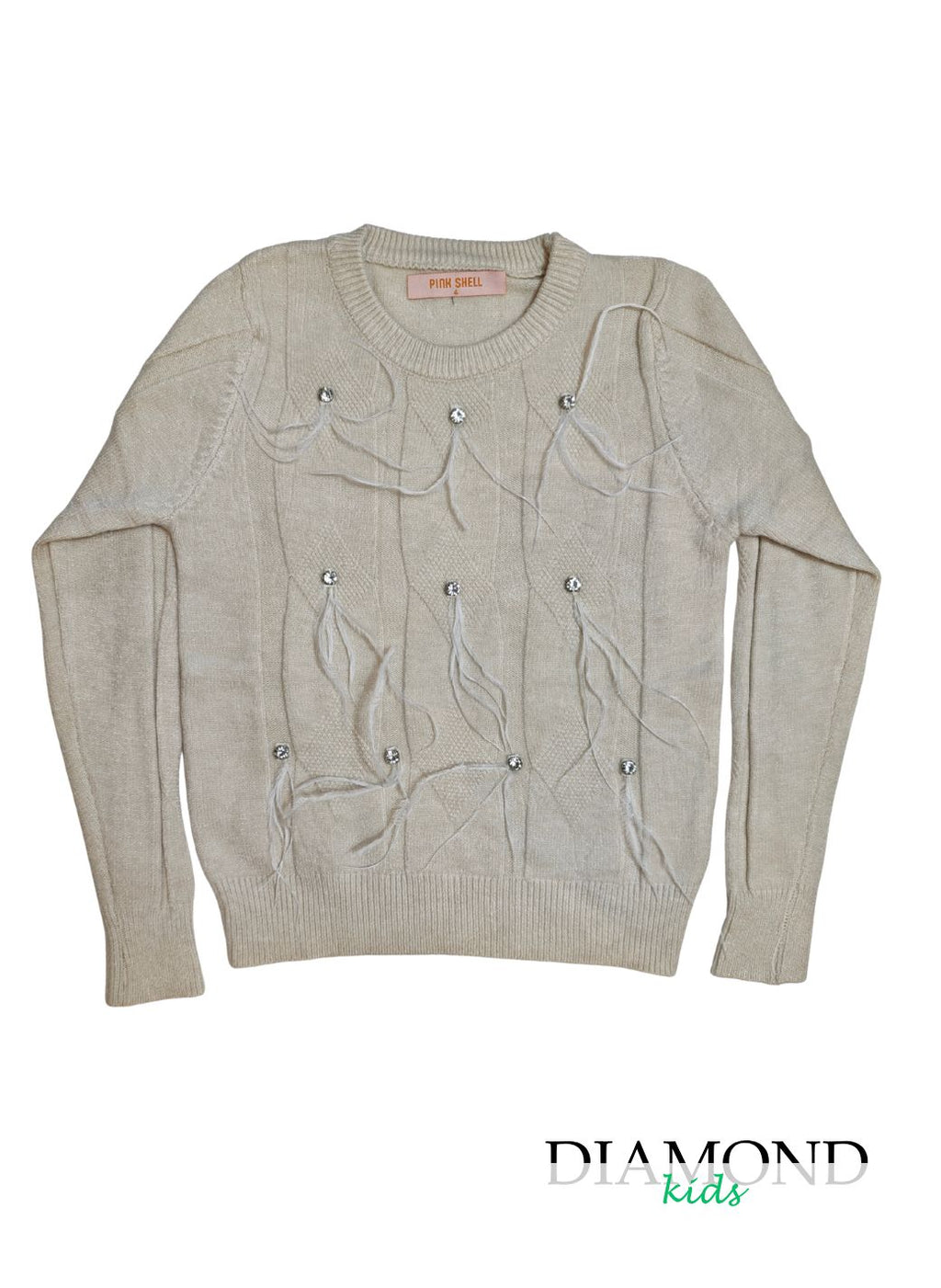 Maglia Bambina Plumes beige
