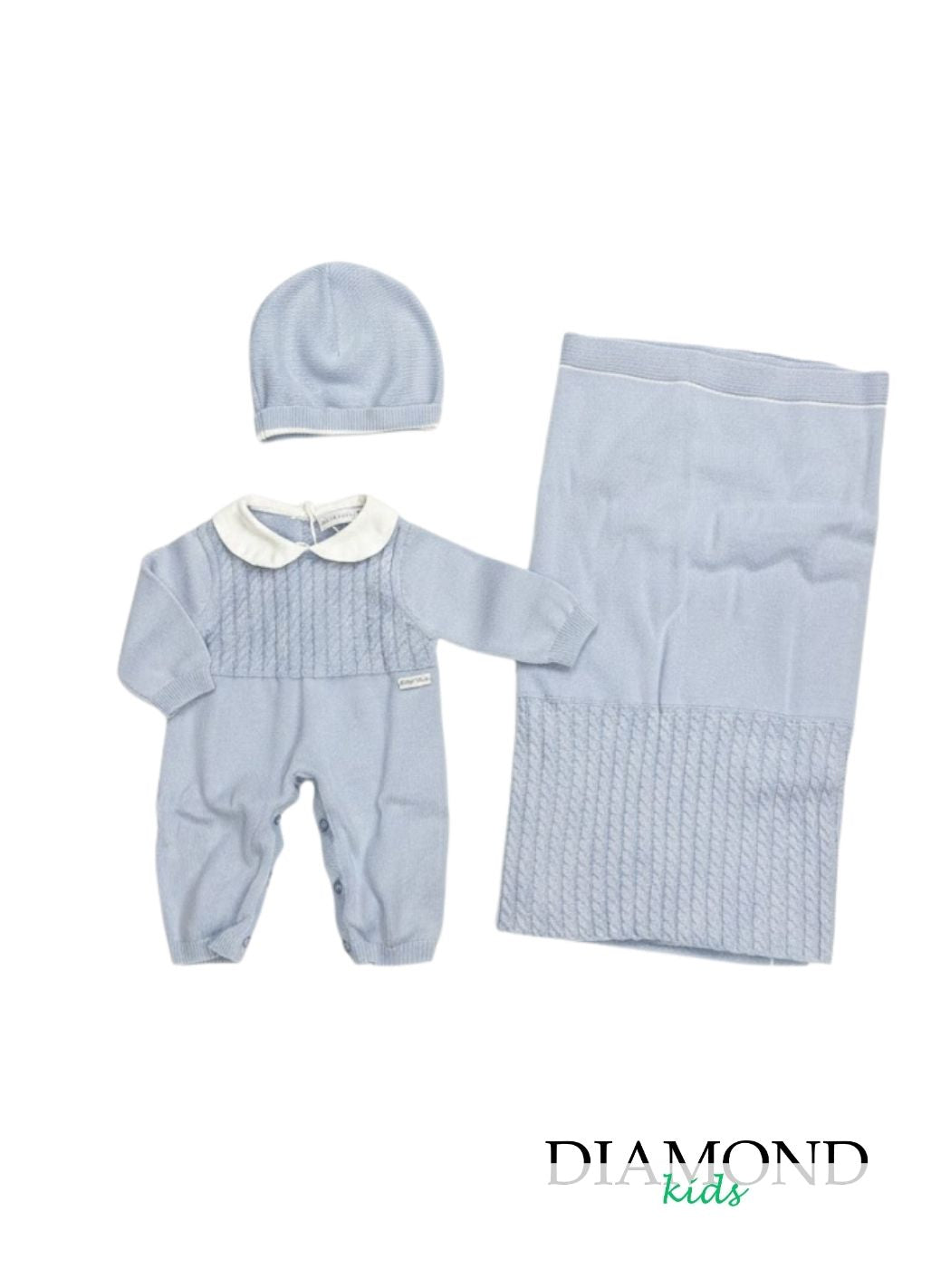 Trio Baby Neonato celeste copertina trecce