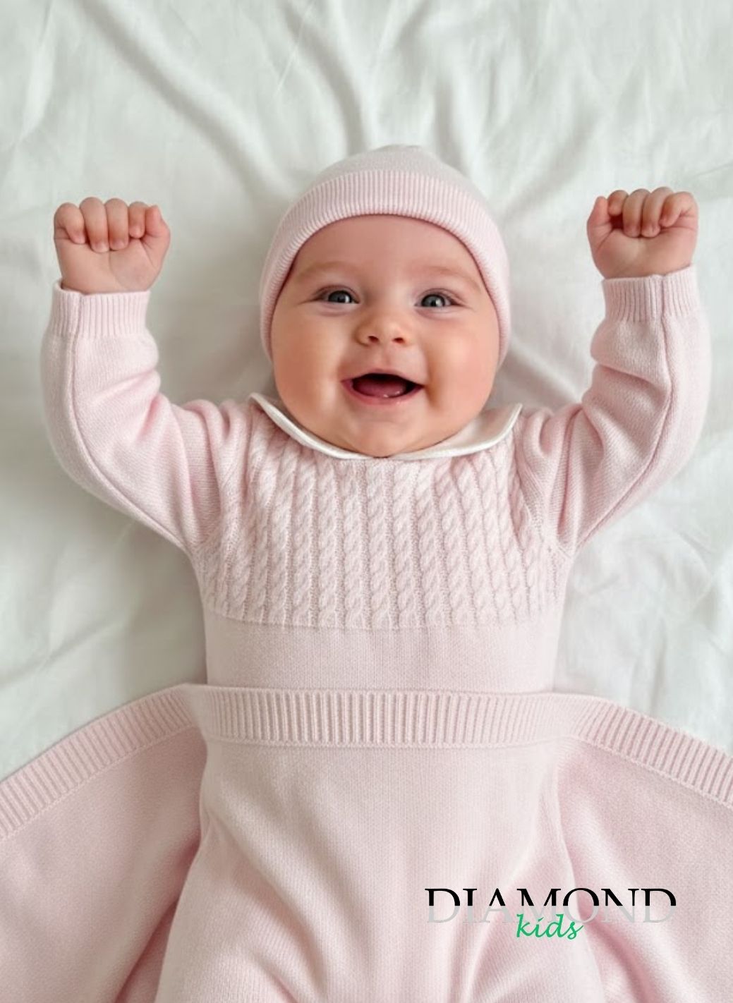 Trio Baby Neonata rosa copertina trecce