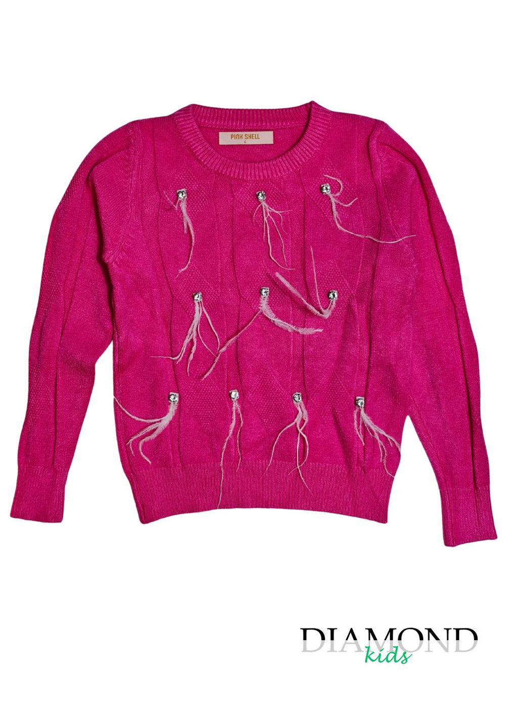 Maglia Bambina Plumes fucsia