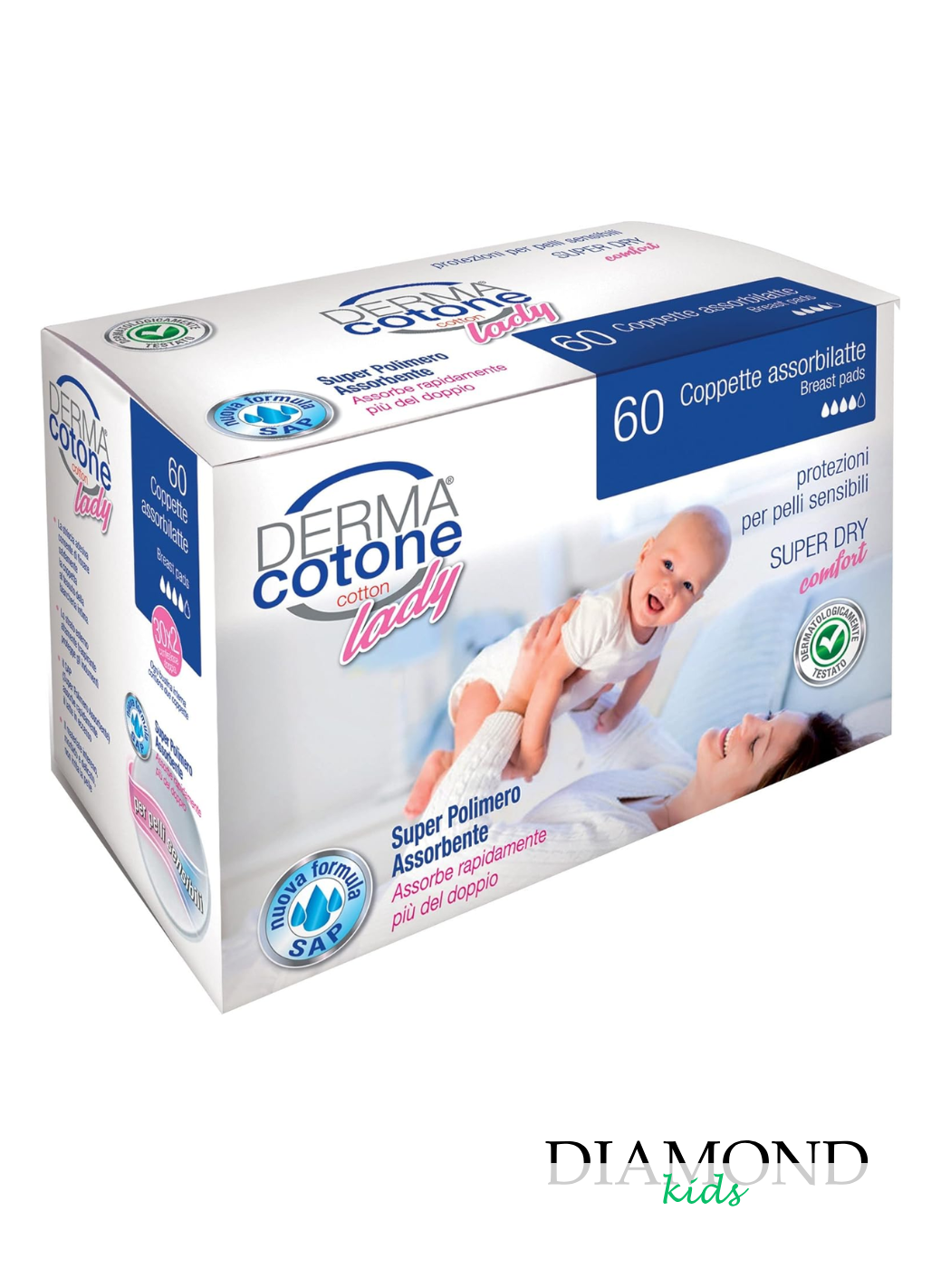 Coppette Assorbilatte Dermacotone 60Pz