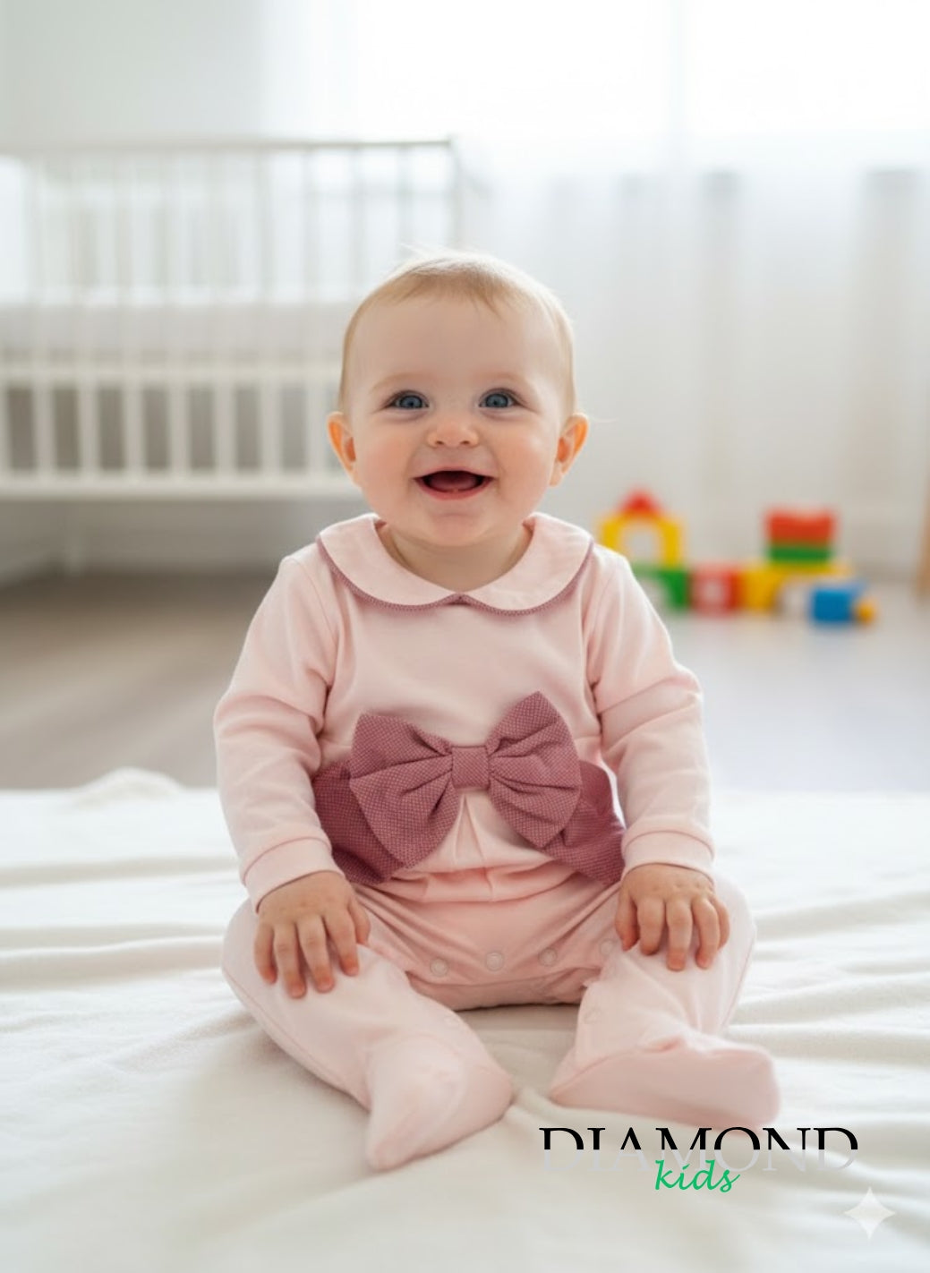Tutina Neonata Nazareno Gabrielli Fiocco rosa chiaro