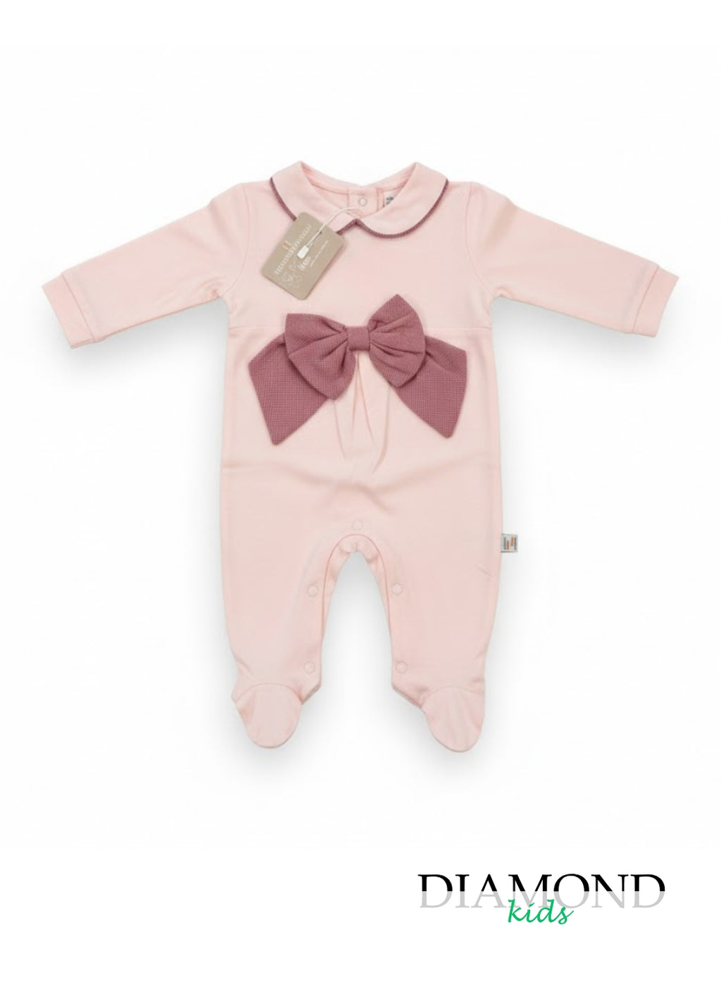 Tutina Neonata Nazareno Gabrielli Fiocco rosa chiaro
