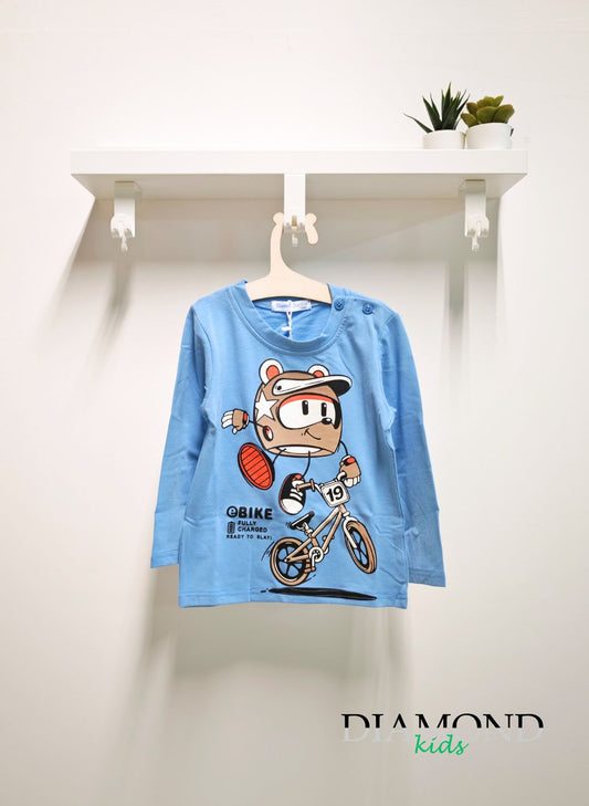 T-shirt Neonato Nineteen bluette