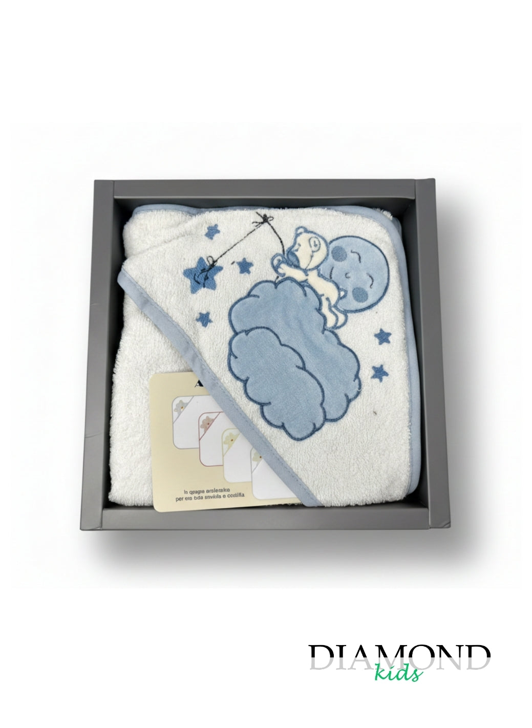 Accappatoio Teneri Bebè Neonato Nuvoletta celeste