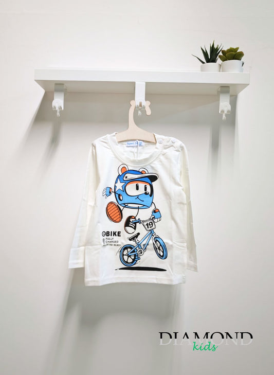 T-shirt Neonato Nineteen bianca