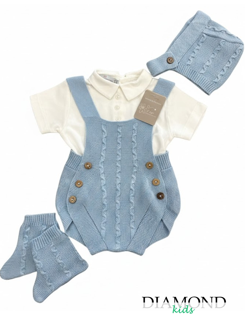 Completo Neonato Nazareno Gabrielli Trecce carta da zucchero