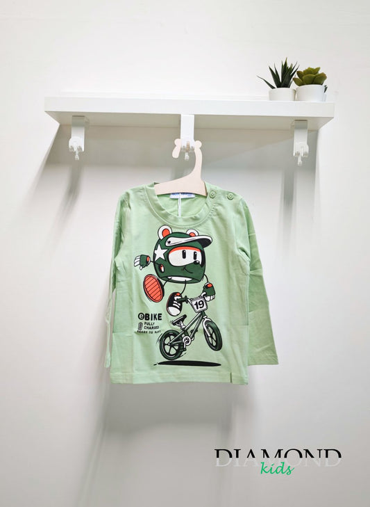 T-shirt Neonato Nineteen verde