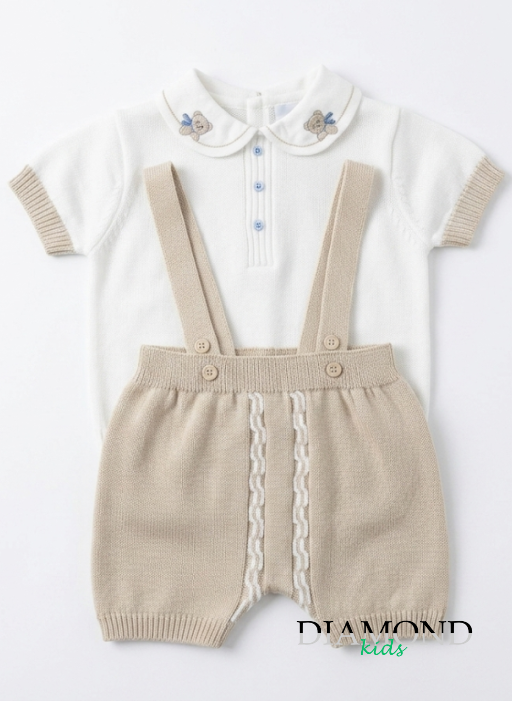 Completo Neonato Baby Gang orsetto beige