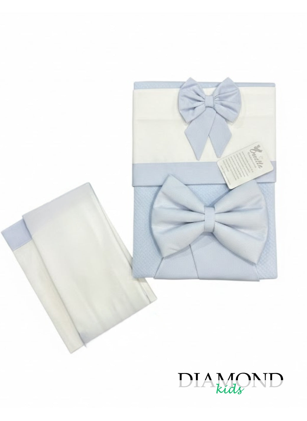 Set Navicella Neonato Ornella Fiocco estivo celeste