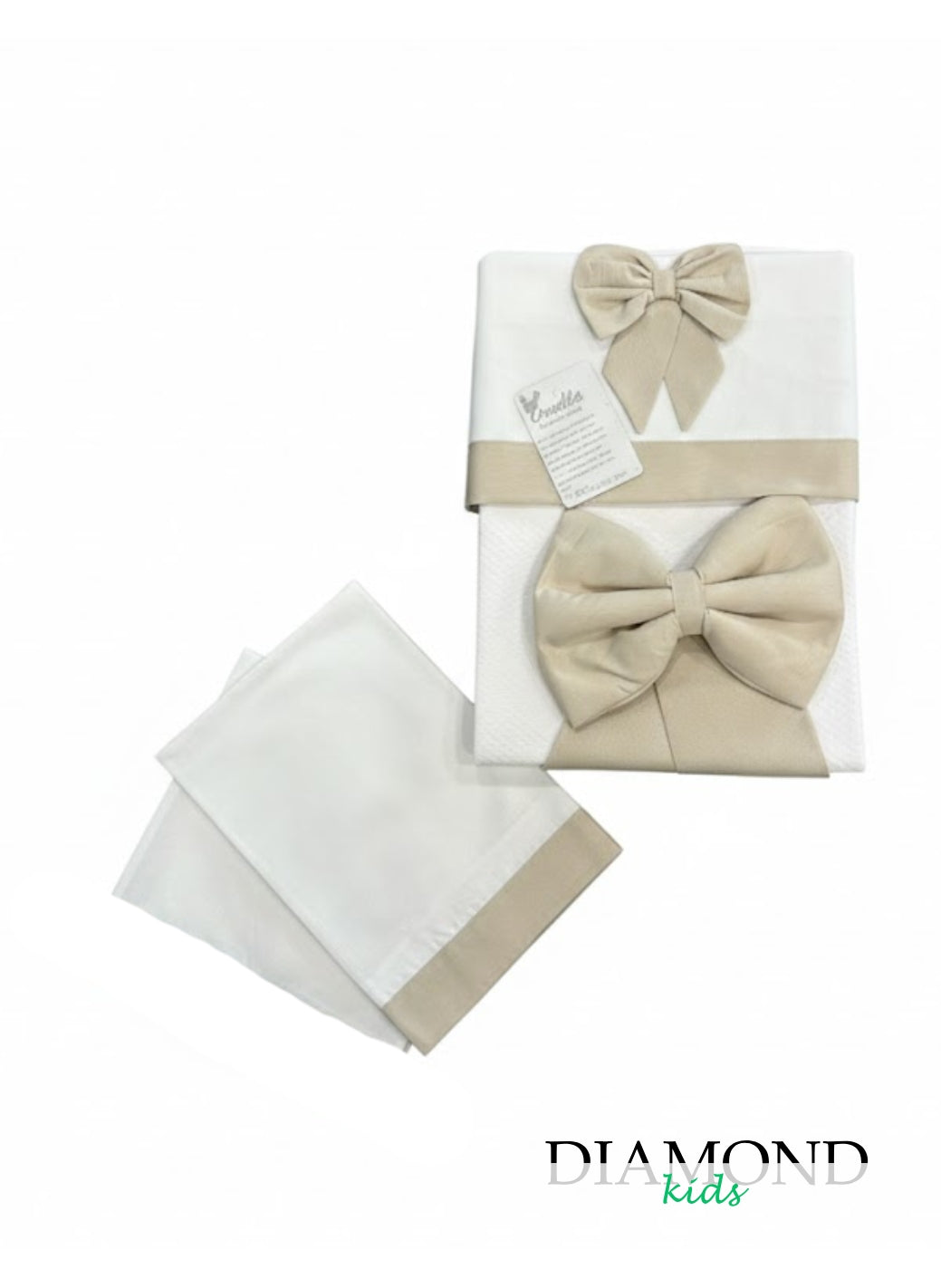 Set Navicella Neonato Ornella Fiocco estivo beige