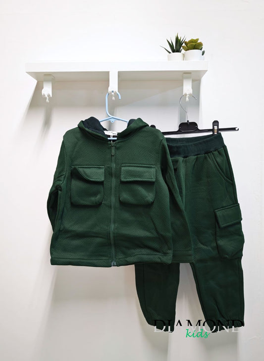 Completo Bambino cargo verde