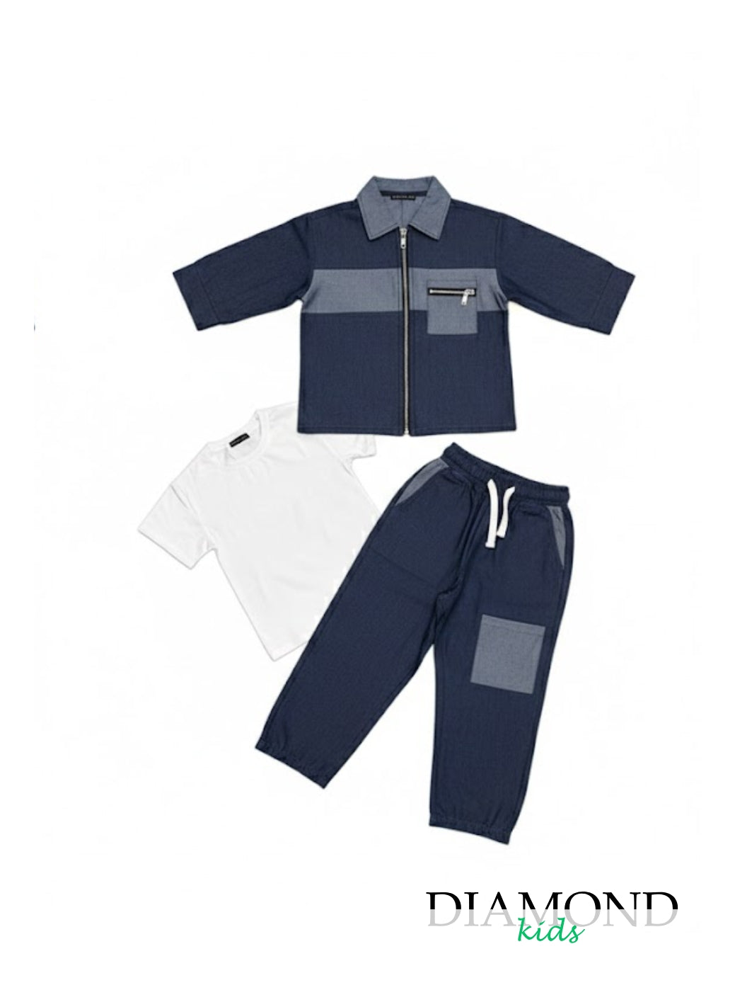 Completo Bambino Street Denim blu