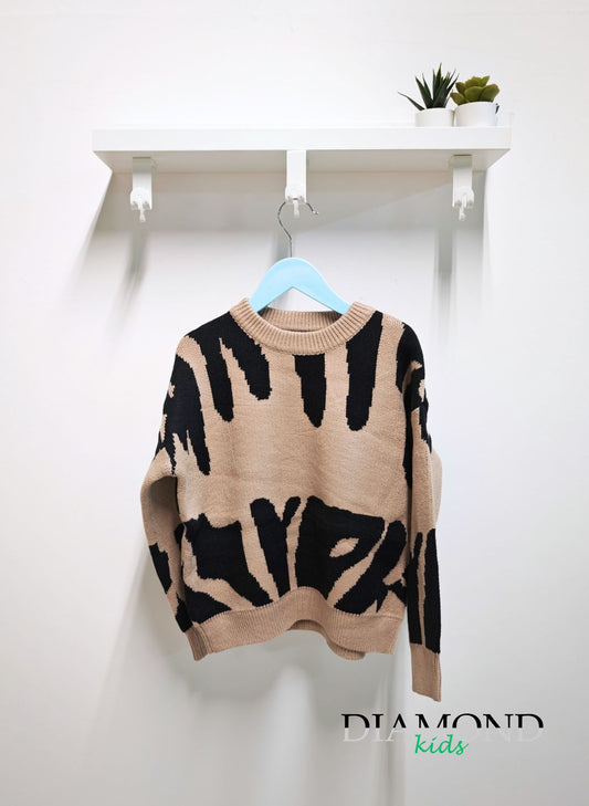 Maglioncino Bambino Armata cammello