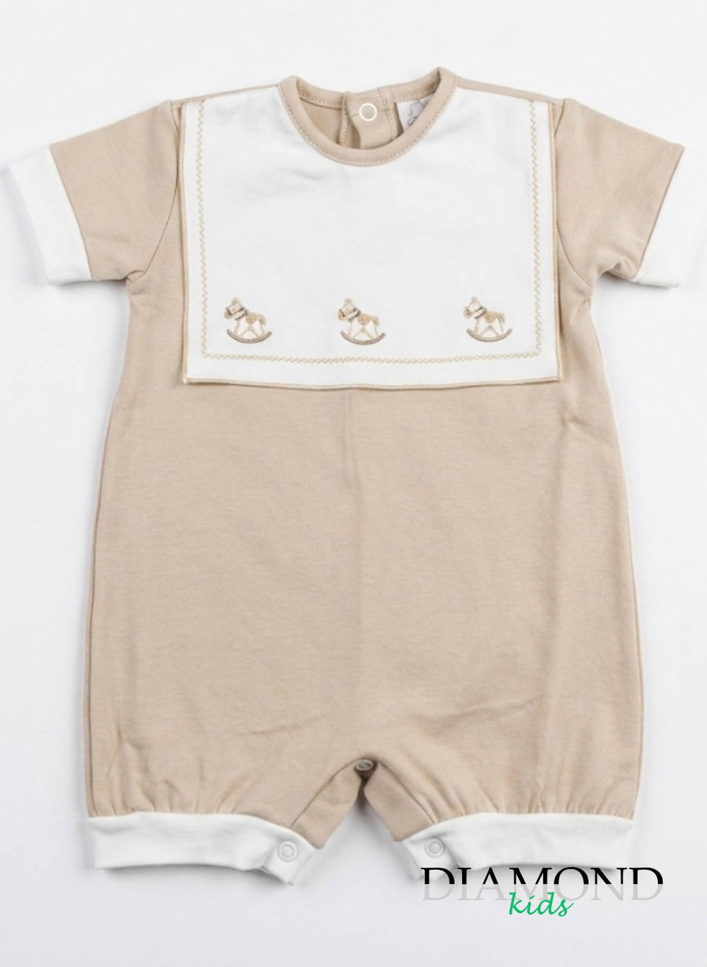 Pagliaccetto Tenerotti Neonato Cavallo a dondolo beige