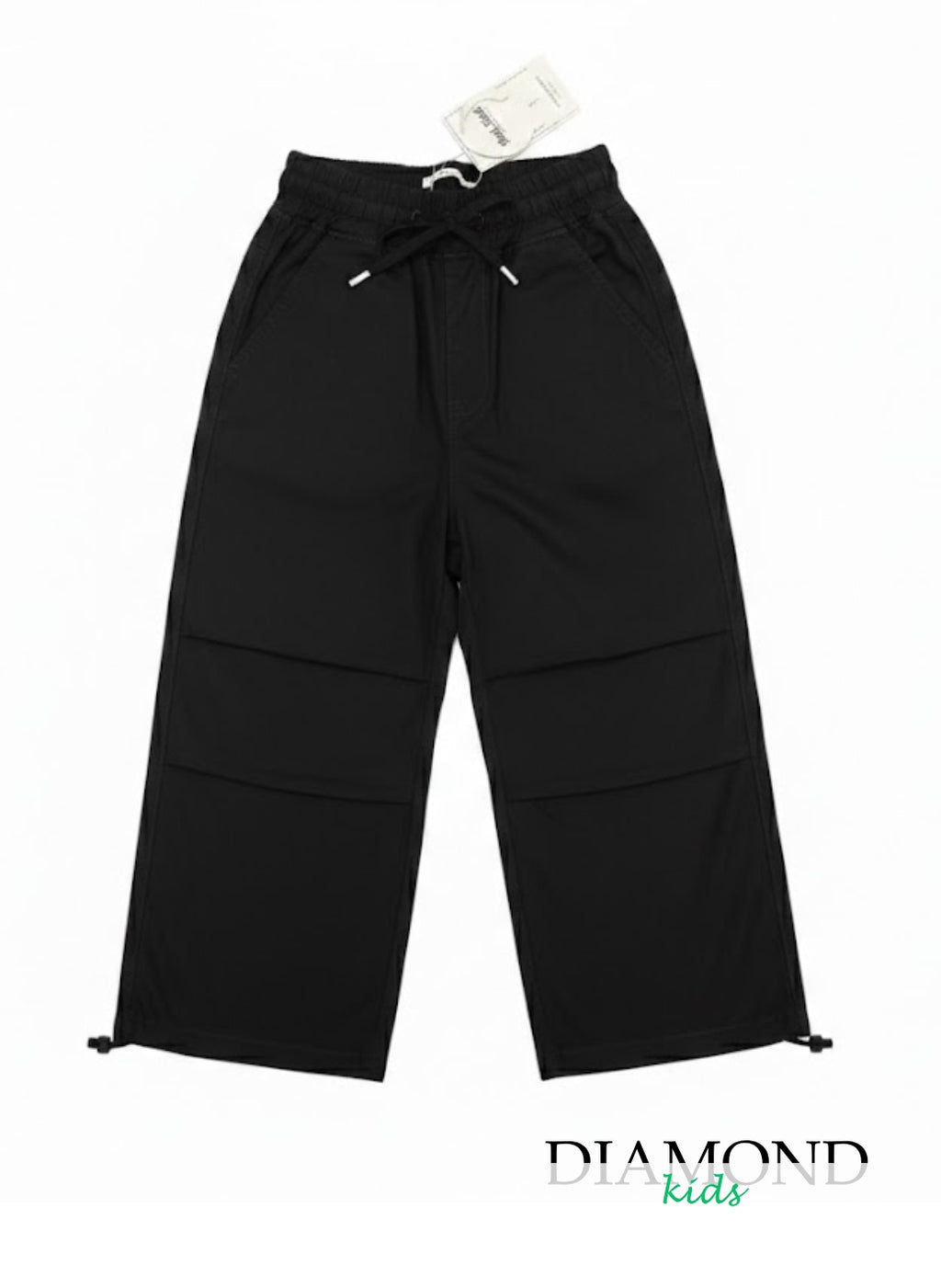 Pantalone Bambina Cargo coulisse nero